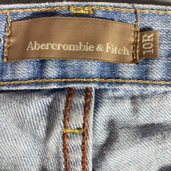 Vintage ABERCROMBIE & FITCH Jeans Flare Low Rise Distressed Y2K 90s Womens 10R - Picture 3 of 13